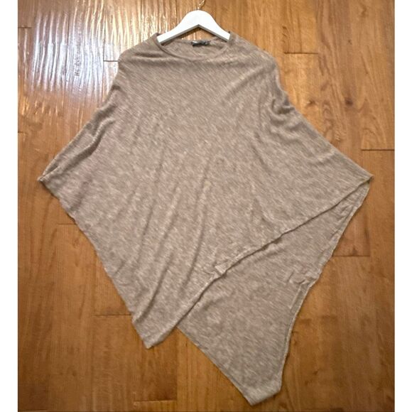 100% Cashmere sand poncho shawl coverup one size - Picture 8 of 8